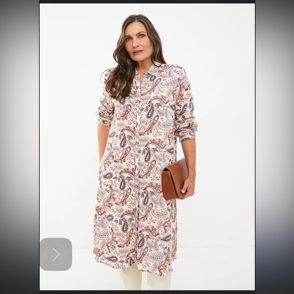 LC WAIKIKI DESIGNER BUTTON UP DRESS/DUSTER LARGE